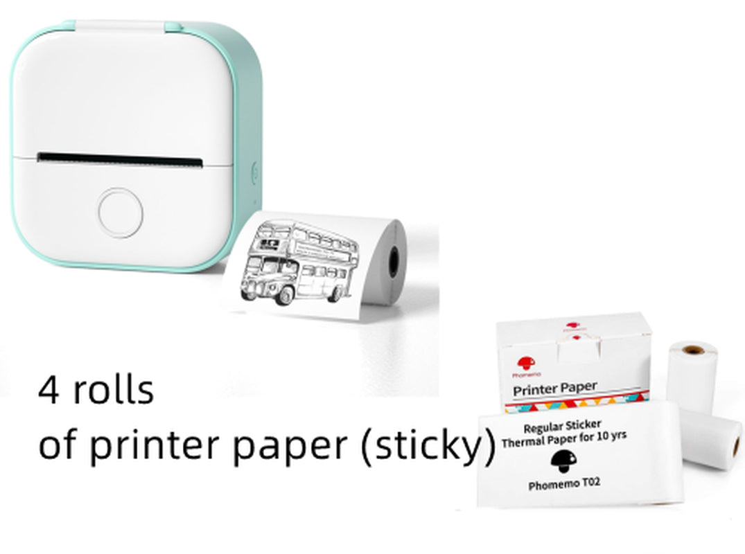 Portable Mini Thermal Label Printer Home Photo Printer Student Wrong Question Printer Bluetooth-Compatible Mini Label Printer Price Tag