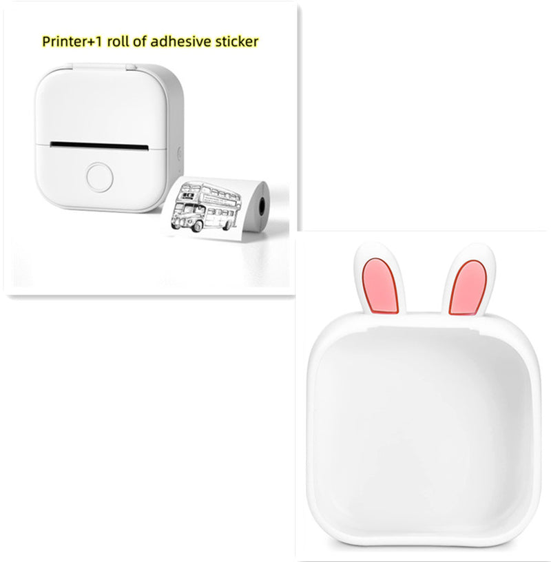 Portable Mini Thermal Label Printer Home Photo Printer Student Wrong Question Printer Bluetooth-Compatible Mini Label Printer Price Tag