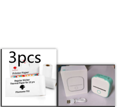 Portable Mini Thermal Label Printer Home Photo Printer Student Wrong Question Printer Bluetooth-Compatible Mini Label Printer Price Tag